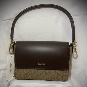 Brand New Calvin Klein Ashley Flap Shoulder Bag